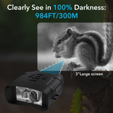 Darrahopens Outdoor Recreation > Camping > Camp Safety Equipment 36 megapixel 4K night vision binoculars with infrared function, 7.62 cm high-definition screen, 10x magnification, infrared digital night vision camera can achieve 100% observation in complete darkness, suitable for hunting, farm monitoring, wildlife obse