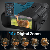 Darrahopens Outdoor Recreation > Camping > Camp Safety Equipment 36 megapixel 4K night vision binoculars with infrared function, 7.62 cm high-definition screen, 10x magnification, infrared digital night vision camera can achieve 100% observation in complete darkness, suitable for hunting, farm monitoring, wildlife obse