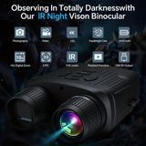 Darrahopens Outdoor Recreation > Camping > Camp Safety Equipment 36 megapixel 4K night vision binoculars with infrared function, 7.62 cm high-definition screen, 10x magnification, infrared digital night vision camera can achieve 100% observation in complete darkness, suitable for hunting, farm monitoring, wildlife obse
