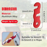 Darrahopens Outdoor Recreation > Camping > Camp Safety Equipment Aluminum Rope Tensioner Adjuster, 16pcs Red, Tent Wind Rope Buckle Compatible with Camping Hiking Backpacking Picnic Outdoor Accessories
