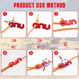Darrahopens Outdoor Recreation > Camping > Camp Safety Equipment Aluminum Rope Tensioner Adjuster, 16pcs Red, Tent Wind Rope Buckle Compatible with Camping Hiking Backpacking Picnic Outdoor Accessories