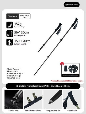 Darrahopens Outdoor Recreation > Camping > Camp Safety Equipment CarbonFiberTelescopicPole-ForHeightsUnder170cm
