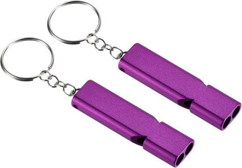 Darrahopens Outdoor Recreation > Camping > Camp Safety Equipment Emergency Whistles - Set of 2 - Emergency Whistles - Whistles - Safety Whistles for Survival - With Key Ring - Suitable for Camping, Hiking and Boating