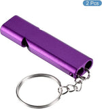 Darrahopens Outdoor Recreation > Camping > Camp Safety Equipment Emergency Whistles - Set of 2 - Emergency Whistles - Whistles - Safety Whistles for Survival - With Key Ring - Suitable for Camping, Hiking and Boating