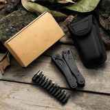 Darrahopens Outdoor Recreation > Camping > Camp Safety Equipment Pocket Multitool with Knife, Pliers, Screwdriver & Needle Nose Pliers, Wire Stripper, Professional Multi Tool Kit for Camping, Hiking, Survival, Hunting, Outdoor, Simple Repair