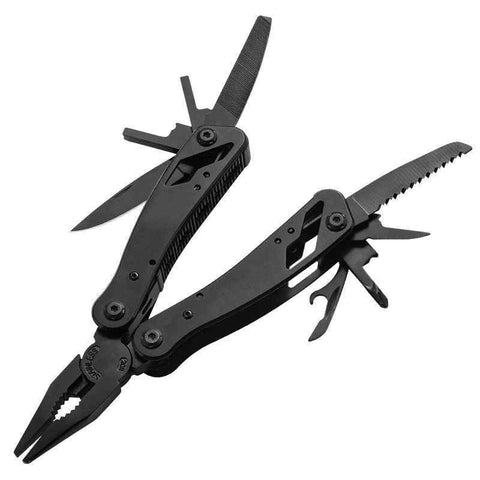 Darrahopens Outdoor Recreation > Camping > Camp Safety Equipment Pocket Multitool with Knife, Pliers, Screwdriver & Needle Nose Pliers, Wire Stripper, Professional Multi Tool Kit for Camping, Hiking, Survival, Hunting, Outdoor, Simple Repair