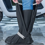 Darrahopens Outdoor Recreation > Camping > Camp Safety Equipment waterproof rain boot covers, non-slip boot covers, thickened boot covers, high-tube rain boot covers, camping rain gear, rainy day footwear, outdoor rain protection - Black - Size L In Australia - Darrahopens