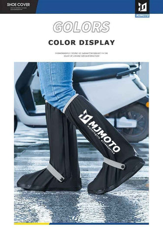 Darrahopens Outdoor Recreation > Camping > Camp Safety Equipment waterproof rain boot covers, non-slip boot covers, thickened boot covers, high-tube rain boot covers, camping rain gear, rainy day footwear, outdoor rain protection - Black - Size M In Australia - Darrahopens