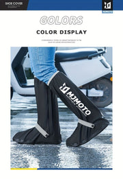 Darrahopens Outdoor Recreation > Camping > Camp Safety Equipment waterproof rain boot covers, non-slip boot covers, thickened boot covers, high-tube rain boot covers, camping rain gear, rainy day footwear, outdoor rain protection - Black - Size XXL In Australia - Darrahopens