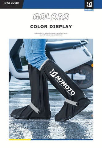 Darrahopens Outdoor Recreation > Camping > Camp Safety Equipment waterproof rain boot covers, non-slip boot covers, thickened boot covers, high-tube rain boot covers, camping rain gear, rainy day footwear, outdoor rain protection - Black - Size XXL In Australia - Darrahopens