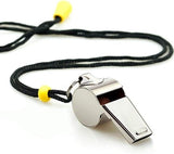 Darrahopens Outdoor Recreation > Camping > Camp Safety Equipment Whistle - 2-piece - Stainless steel sports whistle with lanyard - High volume whistle for survival and rescue - Suitable for coaches, referees and match officials
