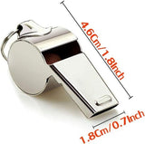 Darrahopens Outdoor Recreation > Camping > Camp Safety Equipment Whistle - 2-piece - Stainless steel sports whistle with lanyard - High volume whistle for survival and rescue - Suitable for coaches, referees and match officials