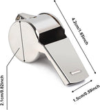 Darrahopens Outdoor Recreation > Camping > Camp Safety Equipment Whistles - Set of 6 - Emergency whistles - Stainless steel whistles - Metal whistles with lanyard - Coach whistles with lanyard - Sports whistles - Loud and clear whistles for referees - Emergencies in training halls