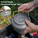 Darrahopens Outdoor Recreation > Camping > Camping Appliances 1.2L Outdoor Teapot Camping Hiking Portable Aluminum Kettle Coffee Pot Travel