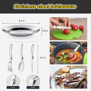 Darrahopens Outdoor Recreation > Camping > Camping Appliances 11PCS Green Camping Cookware Set – Lightweight Aluminium Camping Pots, Frying Pan, Kettle & Stainless Steel Cutlery, Portable Non-Stick Outdoor Cooking Set for 2-3 Person Camping, Hiking, Backpacking & Picnic In Australia - Darrahopens