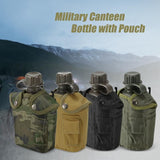 Darrahopens Outdoor Recreation > Camping > Camping Appliances 1L Outdoor Canteen Bottle, Camping Hiking Backpacking Water Bottle Kettle with Cover(green)