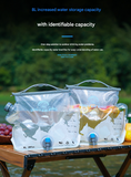 Darrahopens Outdoor Recreation > Camping > Camping Appliances 2 Pcs Grey 8L Foldable Water Bag - Large Capacity Portable Water Carrier with Spigot for Camping & Outdoors