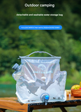Darrahopens Outdoor Recreation > Camping > Camping Appliances 2 Pcs Grey 8L Foldable Water Bag - Large Capacity Portable Water Carrier with Spigot for Camping & Outdoors