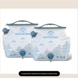 Darrahopens Outdoor Recreation > Camping > Camping Appliances 2 Pcs Grey 8L Foldable Water Bag - Large Capacity Portable Water Carrier with Spigot for Camping & Outdoors