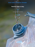 Darrahopens Outdoor Recreation > Camping > Camping Appliances 2 Pcs Grey 8L Foldable Water Bag - Large Capacity Portable Water Carrier with Spigot for Camping & Outdoors