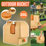 Darrahopens Outdoor Recreation > Camping > Camping Appliances 20L Outdoor Camping Portable Storage Bucket with Tap Drinking Water Container