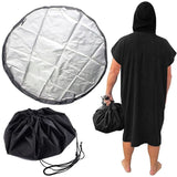 Darrahopens Outdoor Recreation > Camping > Camping Appliances 3-Piece Black Waterproof Drawstring Storage Bag and Changing Ground Mat Set for Wet Clothes – Swimwear Raincoat Storage Pouch, Dia 50CM & 90CM & 130CM, Outdoor Swimming Cycling Hiking Travel Accessories In Australia - Darrahopens