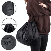 Darrahopens Outdoor Recreation > Camping > Camping Appliances 3-Piece Black Waterproof Drawstring Storage Bag and Changing Ground Mat Set for Wet Clothes – Swimwear Raincoat Storage Pouch, Dia 50CM & 90CM & 130CM, Outdoor Swimming Cycling Hiking Travel Accessories In Australia - Darrahopens