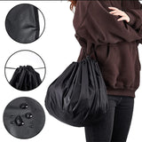Darrahopens Outdoor Recreation > Camping > Camping Appliances 3-Piece Black Waterproof Drawstring Storage Bag and Changing Ground Mat Set for Wet Clothes – Swimwear Raincoat Storage Pouch, Dia 50CM & 90CM & 130CM, Outdoor Swimming Cycling Hiking Travel Accessories In Australia - Darrahopens