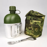 Darrahopens Outdoor Recreation > Camping > Camping Appliances 4pcs Camouflage Tactical Water Bottle Outdoor Camping Multi-functional Outdoor