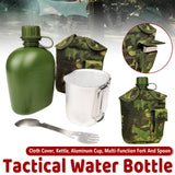 Darrahopens Outdoor Recreation > Camping > Camping Appliances 4pcs Camouflage Tactical Water Bottle Outdoor Camping Multi-functional Outdoor