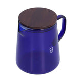 Darrahopens Outdoor Recreation > Camping > Camping Appliances 500ml Heat Resistant Coffee Server with Wooden Lid Household Tea Kettle for Home OfficeBlue In Australia - Darrahopens