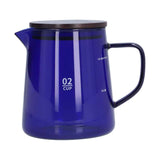 Darrahopens Outdoor Recreation > Camping > Camping Appliances 500ml Heat Resistant Coffee Server with Wooden Lid Household Tea Kettle for Home OfficeBlue In Australia - Darrahopens