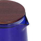 Darrahopens Outdoor Recreation > Camping > Camping Appliances 500ml Heat Resistant Coffee Server with Wooden Lid Household Tea Kettle for Home OfficeBlue In Australia - Darrahopens