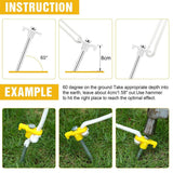 Darrahopens Outdoor Recreation > Camping > Camping Appliances 9PCS High Strength Carbon Steel Tent Stakes Outdoor Camping Pegs M8x200 Durable