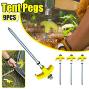 Darrahopens Outdoor Recreation > Camping > Camping Appliances 9PCS High Strength Carbon Steel Tent Stakes Outdoor Camping Pegs M8x200 Durable