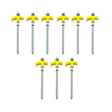 Darrahopens Outdoor Recreation > Camping > Camping Appliances 9PCS High Strength Carbon Steel Tent Stakes Outdoor Camping Pegs M8x200 Durable