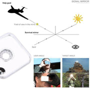 Darrahopens Outdoor Recreation > Camping > Camping Appliances Acrylic Emergency Signal Mirror For Outdoor Survival Rescue And Camping Use