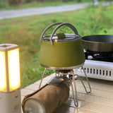 Darrahopens Outdoor Recreation > Camping > Camping Appliances Black 1L Portable Collapsible Camping Kettle - Food-Grade Silicone Body with 304 Stainless Steel Base, Compatible with Induction & Gas Stoves