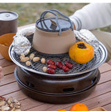 Darrahopens Outdoor Recreation > Camping > Camping Appliances Black 1L Portable Collapsible Camping Kettle - Food-Grade Silicone Body with 304 Stainless Steel Base, Compatible with Induction & Gas Stoves