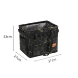 Darrahopens Outdoor Recreation > Camping > Camping Appliances Black Camouflage Heavy Duty Foldable Outdoor Camping Storage Box - Oxford Cloth Collapsible Gear Organizer Tote with Pockets