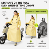 Darrahopens Outdoor Recreation > Camping > Camping Appliances Black Full Coverage & Extended Cycling Hooded Rain Poncho with Detachable Shoe Covers, L Size – Thickened Waterproof Oxford Motorcycle Raincoat with Face-Protection Elastic Collar, Large Storage Pocket and Foldable Sleeve Cover for Men Women Outdoor Use