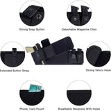 Darrahopens Outdoor Recreation > Camping > Camping Appliances Black Multi-Functional Concealed Tactical Belly Band with Muti-Pouch and Holster - 50 inch Breathable Carry Belt for Outdoor Camping