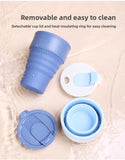 Darrahopens Outdoor Recreation > Camping > Camping Appliances Collapsible Silicone Camping Mug – 385ml – Travel and Drinking Mug with Lid, Dishwasher Safe – Ideal for Camping, Hiking and Office (Pink)