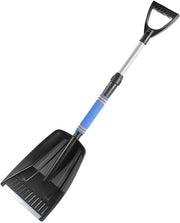 Darrahopens Outdoor Recreation > Camping > Camping Appliances Folding Snow Shovel - Large Capacity | Lightweight & Portable - Wide Snow Clearing Range with Ergonomic D-Shaped Handle and Aluminum Blade - Snow Shovel for Outdoor, Car, Garden, Camping, Driveway（Blue）