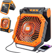 Darrahopens Outdoor Recreation > Camping > Camping Appliances Four Function Solar Camping Fan with LED Light and Compass, Rechargeable Portable Tent Fan with 4 Speeds and 3 Timer Settings In Australia - Darrahopens