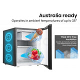 Darrahopens Outdoor Recreation > Camping > Camping Appliances GECKO 57L Portable Camping Bar Fridge with Freezer 12V/24V, Black