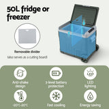 Darrahopens Outdoor Recreation > Camping > Camping Appliances Glacio Portable Fridge 50L Camping Bar Fridges Freezer 12V/24V/240V