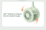 Darrahopens Outdoor Recreation > Camping > Camping Appliances Green Foldable Bladeless Neck Fan - Portable Turbine Fan with 3-Speed & 360° Flexible Silicone Hose for Travel, Office, and Outdoor Use