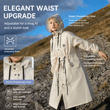 Darrahopens Outdoor Recreation > Camping > Camping Appliances Green Full-Cover Hooded EVA Raincoat, Long Trench Coat Waterproof Windproof Rain Poncho with Adjustable Waist & Collar Drawstring, Extended Clear Brim and Covered Pockets for Dailywear Cycling Hiking Camping Use, M Size In Australia - Darrahopens