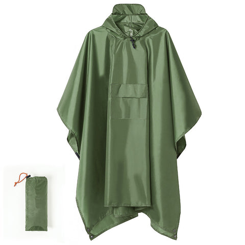 Darrahopens Outdoor Recreation > Camping > Camping Appliances Green Portable Outdoor Camping Poncho - Can be used as Raincoat, Tarp, Ground Cover